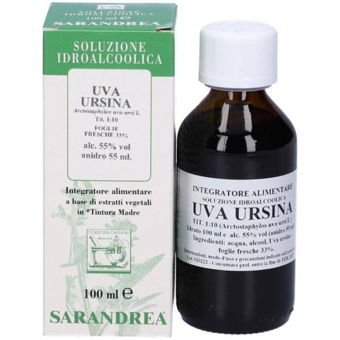 Uva Ursina Gocce 100 ml Sarandrea – Integratore a Base di Uva Ursina per il Benessere delle Vie Urinarie