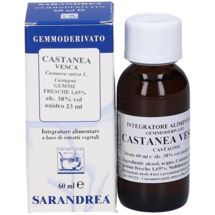 Castanea Vesca Macerato Glicerico 60 ml Sarandrea – Gemmoderivato Naturale di Castagno per Benessere Circolatorio e Gambe Pesanti