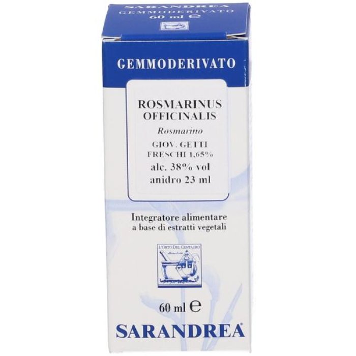Rosmarinus Macerato Glicerico 60 ml Sarandrea Integratore Naturale a Base di Rosmarino per Digestione e Benessere del Fegato