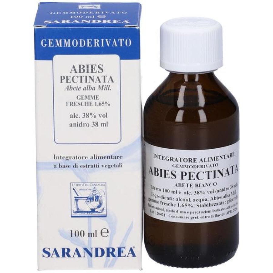 Abies Pectinata Macerato Glicerico 100 ml Sarandrea – Gemmoderivato Naturale per il Benessere delle Vie Respiratorie Abies Pectinata Macerato Glicerico 100 ml Sarandrea – Gemmoderivato Naturale per il Benessere delle Vie Respiratorie