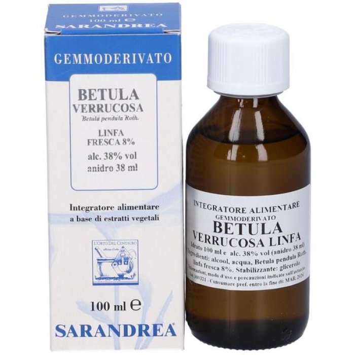 Linfa di Betulla Verrucosa Macerato Glicerico Depurativo Drenante 100 ml Integratore Naturale