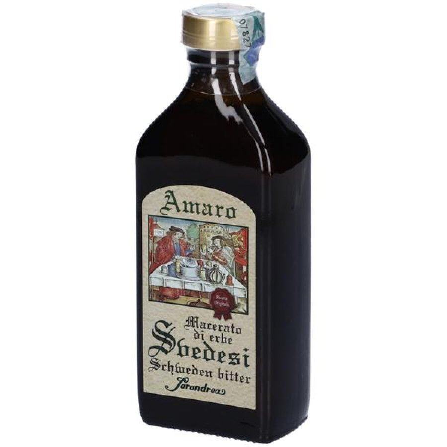 Amaro Svedese Sarandrea 200 ml – Liquore a Base di Erbe Amare Digestive e Depurative