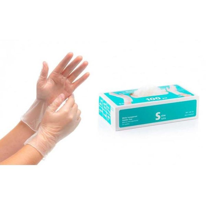 Guanti in vinile taglia S 100 pezzi Dermavinil