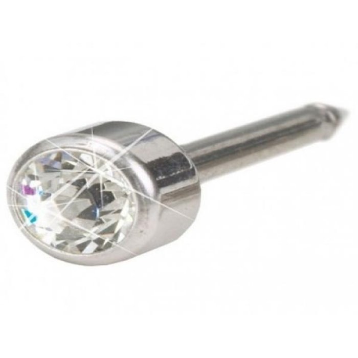 Orecchino Singolo a Perno Stile Tiffany con Perla 4 mm per Donna – Gioiello Elegante and Raffinato