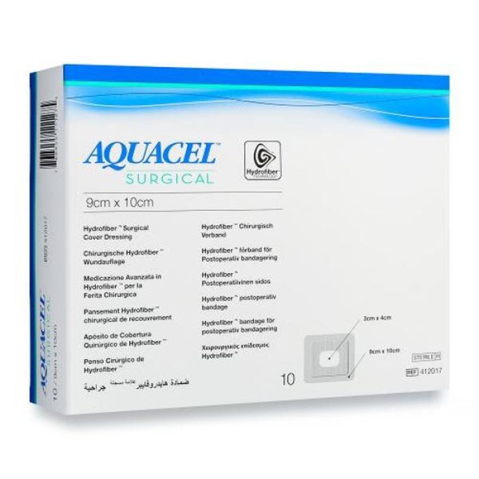 Aquacel Surgical medicazione post operatoria 9x30 cm confezione da 10 pezzi per ferite chirurgiche