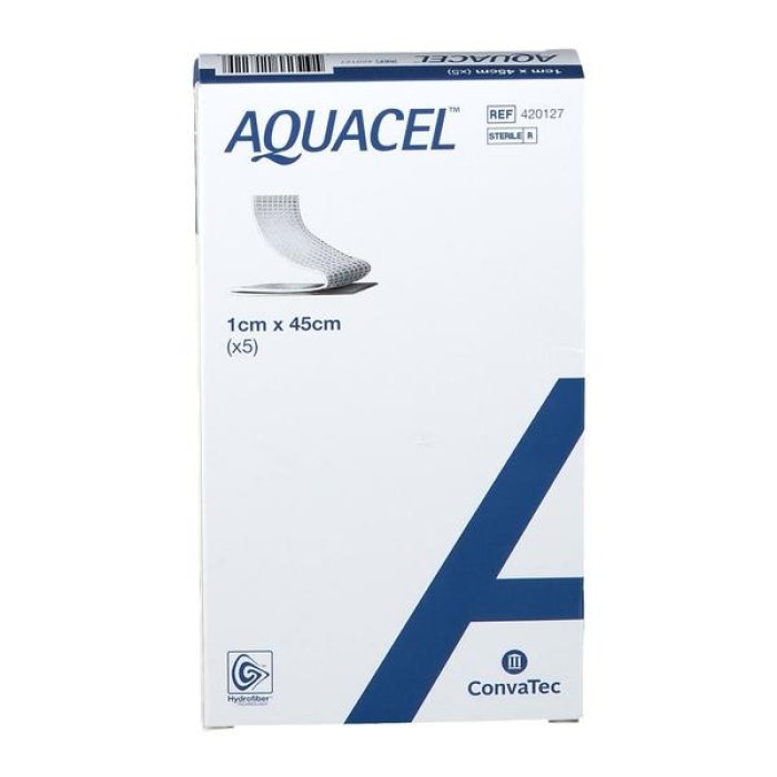 Aquacel medicazione 1 x 45 cm 5 pezzi - medicazione avanzata in fibra di idrocolloide