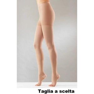 Medi collant 14 natural punta aperta taglia 4 a compressione graduata