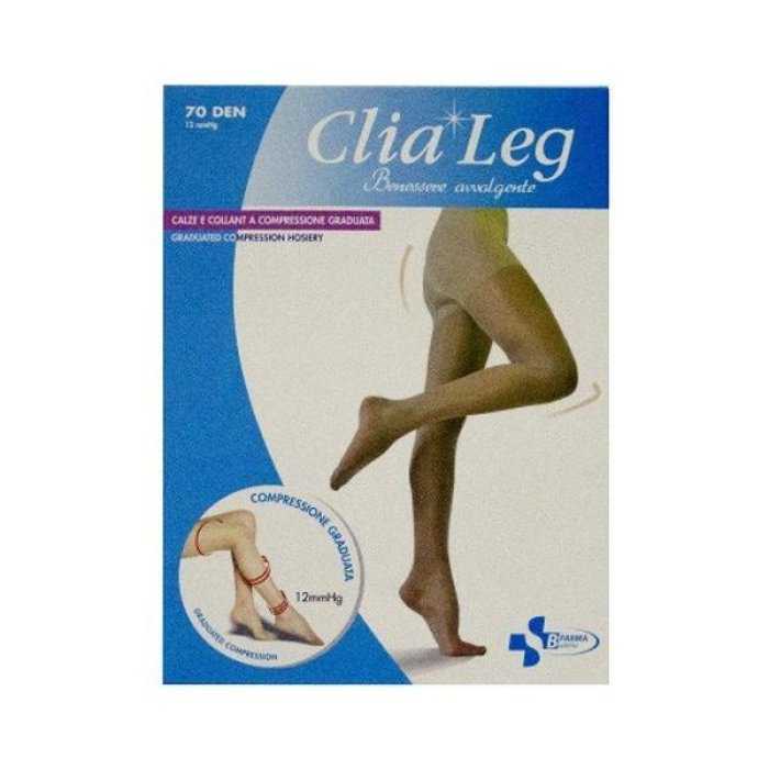 Clialeg collant 70 den visone 4 collant a compressione graduata per il benessere delle gambe