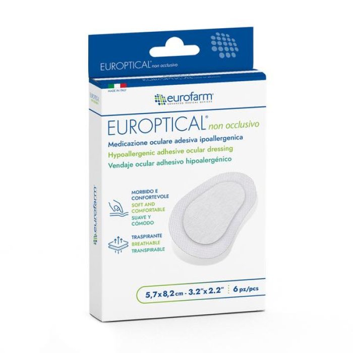 Europtical occlusore oculare neutro 5 x 7 x 8,2 cm confezione da 6 pezzi