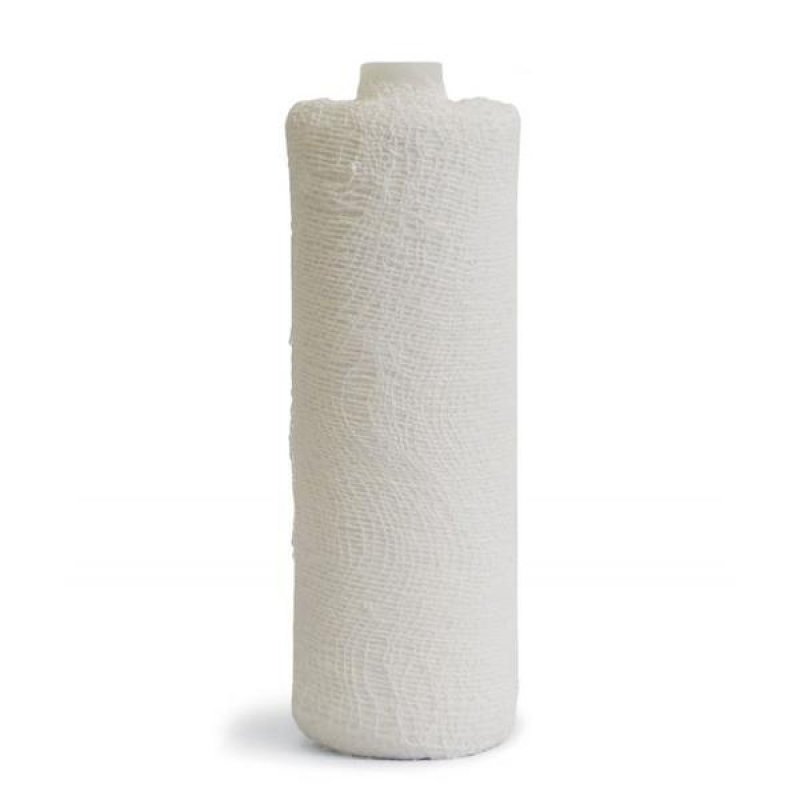 Benda Eurozinc all’ossido di zinco dieci centimetri per dieci metri per fasciature compressive, trattamento ulcere venose e sollievo gambe gonfie