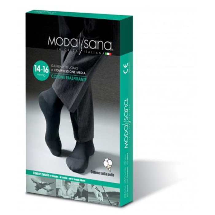 Gambaletto a Compressione Modasana Blu Taglia L per Gambe Stanche e Gonfie