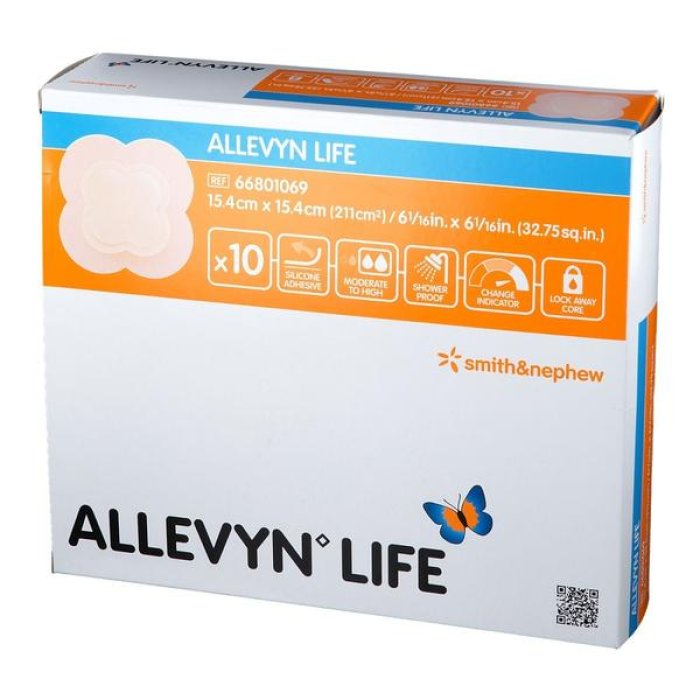 Allevyn Life 15,4 x 15,4 cm 10 pezzi medicazione in schiuma adesiva per la protezione delle ferite