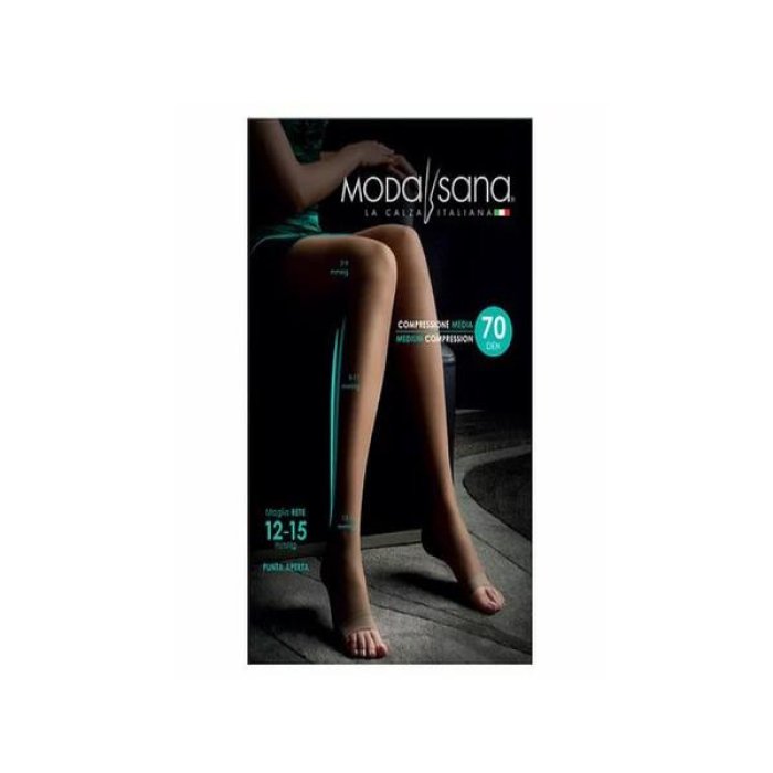 Calze autoreggenti a compressione leggera 70 denari Modasana Playa colore naturale taglia 3