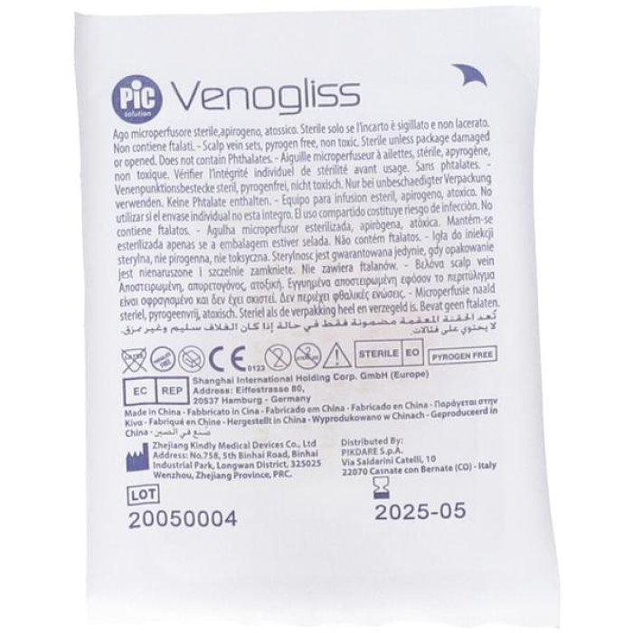 Pikdare Ago Microperfusore Sterile Pic Venogliss Sh Gauge 25x3/8 90 Cm