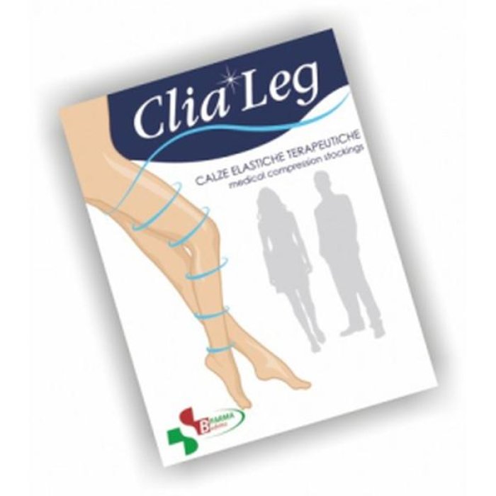 Clialeg gambaletto K1 punta aperta beige 4 calza elastica a compressione graduata