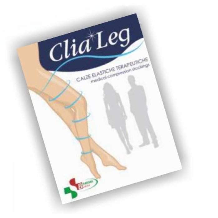 CliaLeg monocollant K1 sinistro punta aperta beige 4 - calza elastica terapeutica classe 1