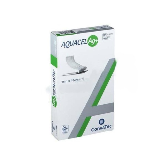 Aquacel Ag+ Extra 1 x 45 cm 5 pz medicazione avanzata con argento per ferite essudanti