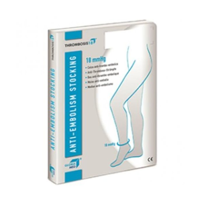 Calze antitrombosi Thrombosis 18 mmHg gambaletto a compressione graduata ISP per prevenzione trombosi venosa e gambe stanche