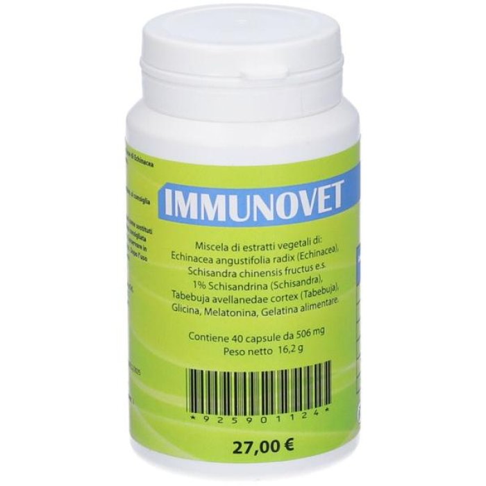 Euronatur Immunovet 40 Capsule Integratore Alimentare per le Difese Immunitarie