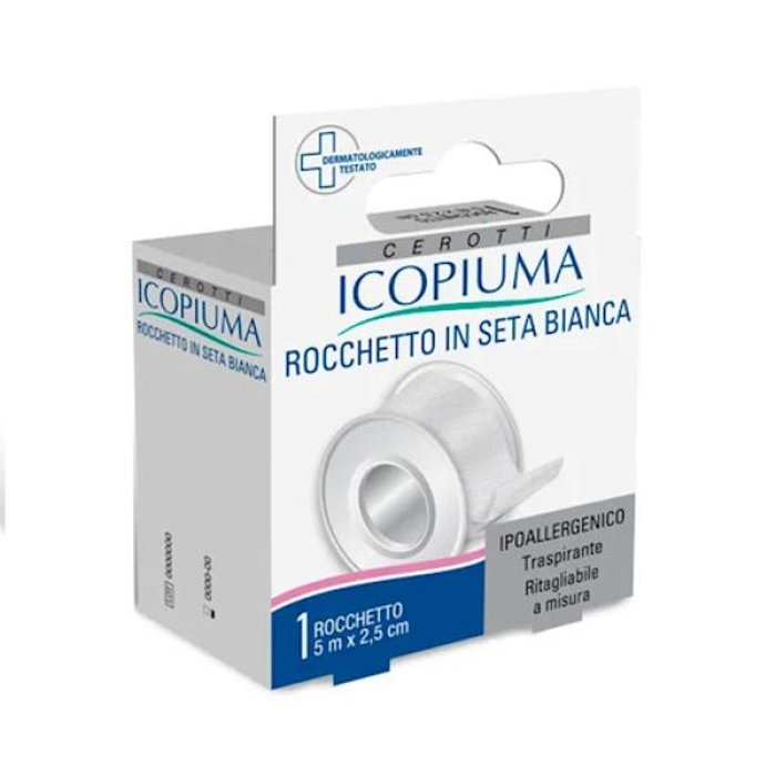 Icopiuma Cerotto In Rocchetto Seta Bianco 2,5 cmx 5 m