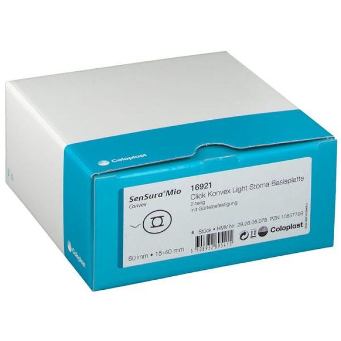 SenSura Mio Plac placca adesiva per stomia 60 millimetri foro ritagliabile 15-40 millimetri