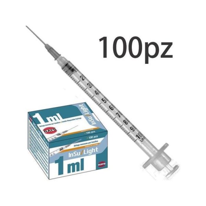 Siringhe insulina 1 ml 100 pezzi Cavallaro - siringhe sterili monouso per insulina