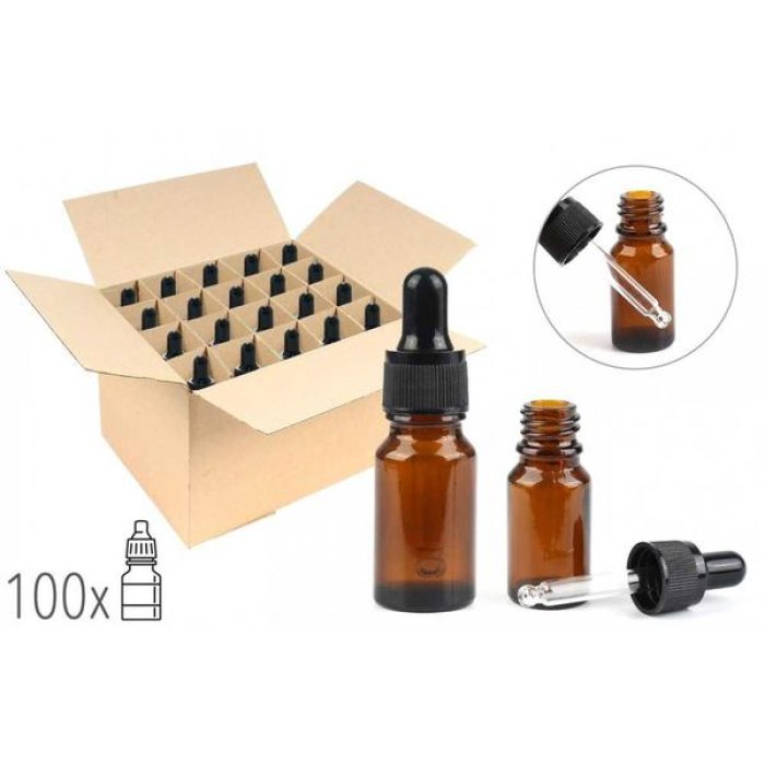 10 flaconi gialli 10 ml con tappo pennello contenitori per preparazioni topiche