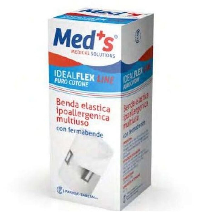 Med's Ideal Flex Line Benda Elastica Ipoallergenica Multiuso 4,5m x 8cm 1 pezzo