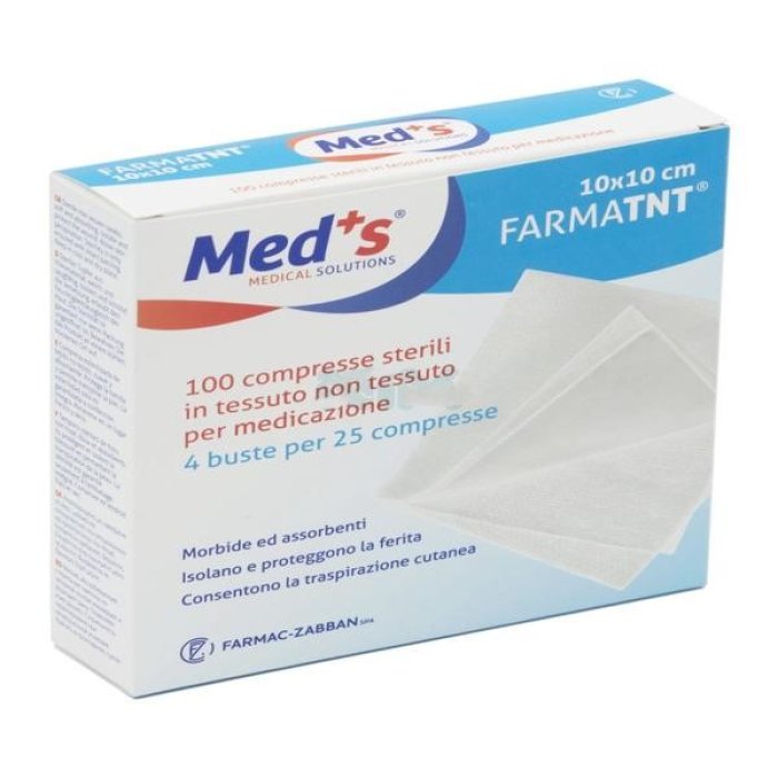 Meds garza TNT 10x10 cm 10 pezzi - garze in tessuto non tessuto per medicazioni