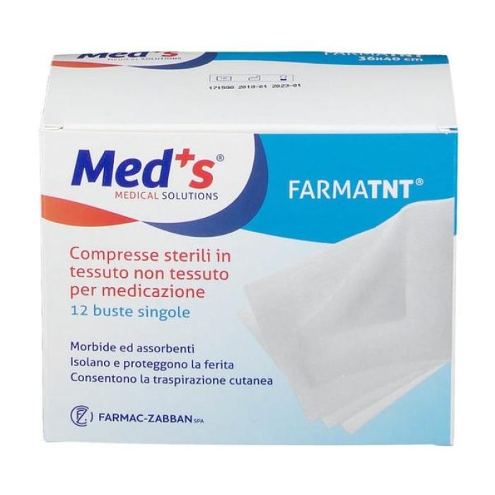 Med's Farmatnt - Garza Compressa Tessuto Non Tessuto Peel Open 5x5cm 12 Pezzi