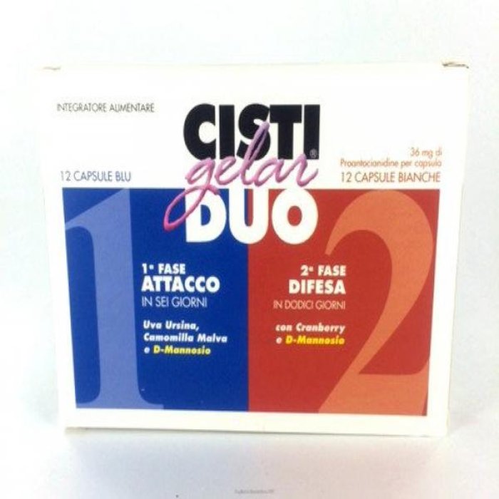 Cistigelar Duo 12+12 Capsule Integratore Alimentare per il Benessere delle Vie Urinarie e in Caso di Cistite