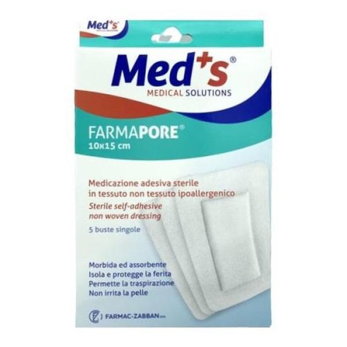 Med's Farmapore - Medicazione Adesiva Sterile Cm12x12 Astuccio 5 Pezzi