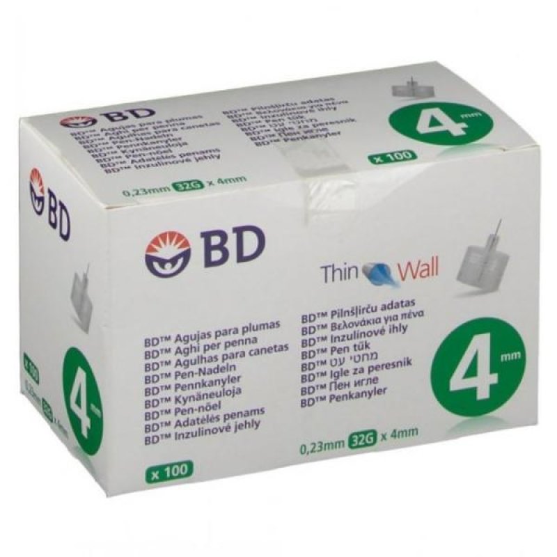 Corman Thinwall BD Ago Per Penna Da Insulina 0,23 mm (G32) x 4 mm 100 Pezzi