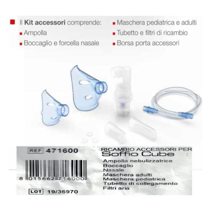 Mascherina per aerosol bambino Ca Mi kit completo con elastico misura baby 