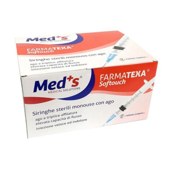 Med's Farmatexa - Softouch Siringa Sterile 10 ml Eccentrico con Ago 1 Pezzo