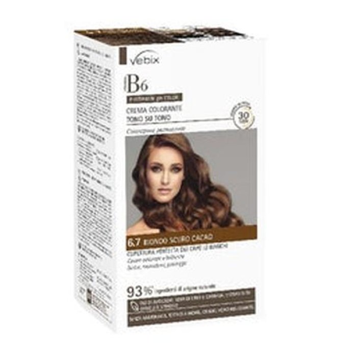 Vebix Tinta Capelli Biondo Cacao 9,7 Colorazione Permanente Delicata per Capelli Luminosi