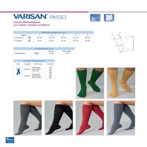 Varisan Passo AD1520SE gambaletto 15-20 mmHg blu corto misura 3 senza cuciture