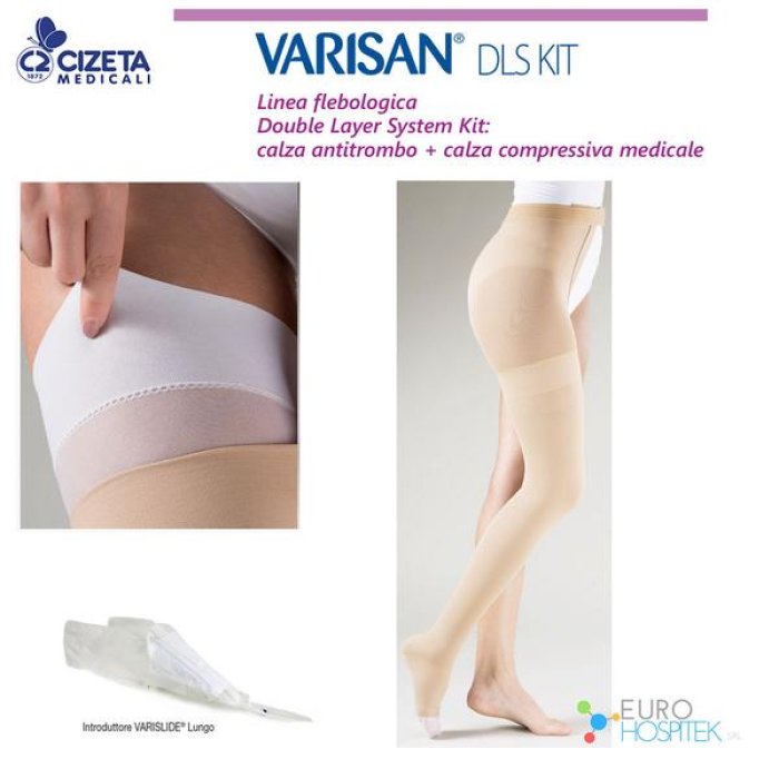 Varisan Top K1 DLS kit AG prova colore tono 2 calza compressiva classe 1