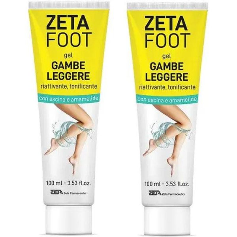 Zetaf Gel Gambe Abbinata 2 Pezzi Trattamento Rinfrescante e Defaticante per Gambe Pesanti
