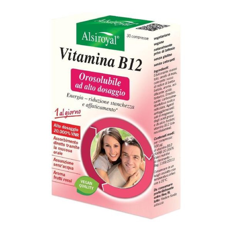 Caren B12 compresse orosolubili 30 compresse - integratore di vitamina B12