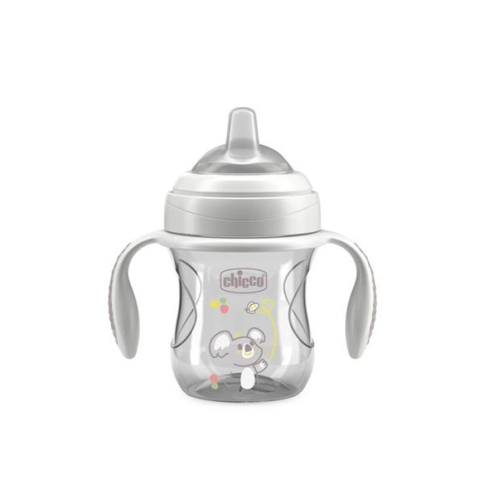 Chicco Tansition Cup Tazza 4M+ Colore Grigio Capacità 200 ml 1 Pezzo