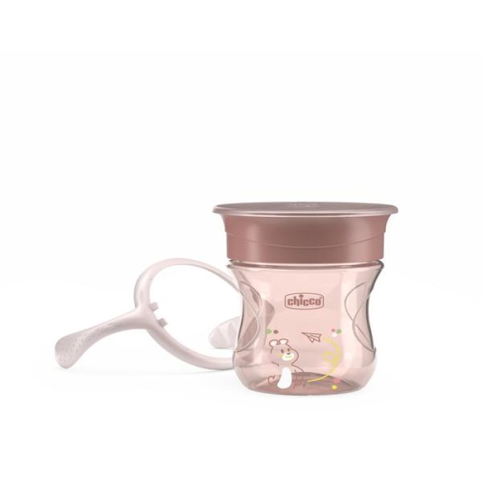 Chicco Tazza Perfect 360 rosa 12m+ - tazza educativa a 360Â° anti-perdita
