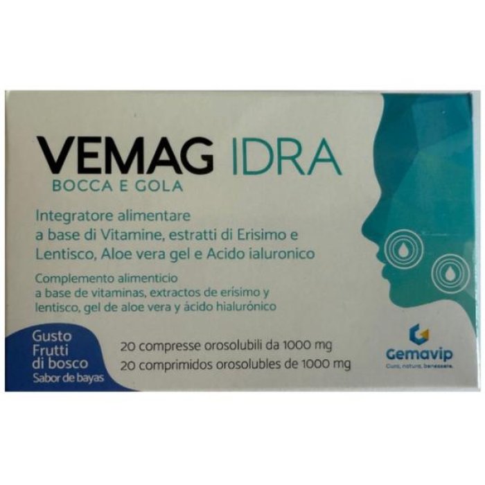 Vemag Idrabocca Gola 40 Compresse – Integratore per Benessere e Idratazione della Gola