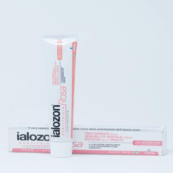 Ialozon Rosa dentifricio 100 ml - dentifricio con acido ialuronico e ozono per gengive sensibili