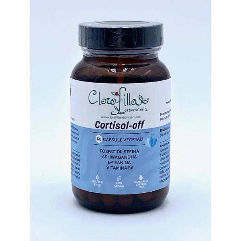 Cortisol Stop 60 Capsule – Integratore per Ridurre il Cortisol e lo Stress, Supporto al Rilassamento e al Benessere Mentale