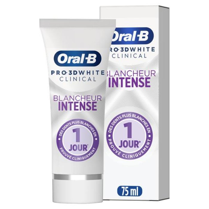 Dentifricio sbiancante Oral B Pro 3D White Clinical rimozione macchie e protezione dello smalto