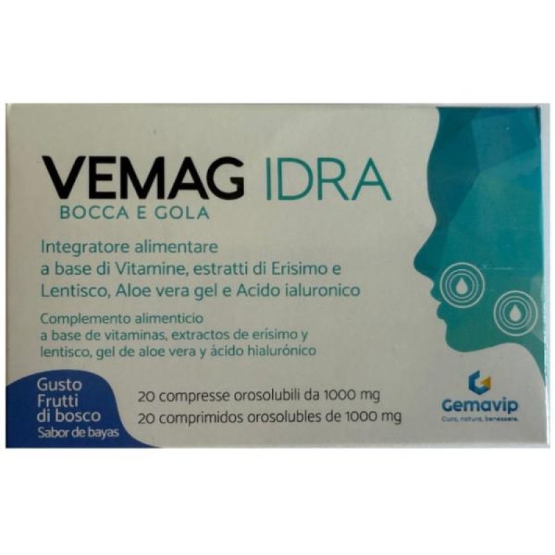 Vemag Idrabocca Gola 20 Compresse Orali Lenitive per Gola Secca e Irritata
