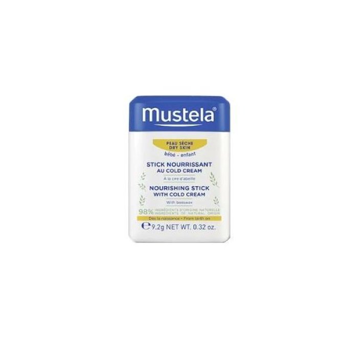 Mustela Stick Nutriente Cold Cream Viso e Labbra 9,2 g per Pelle Secca e Sensibile di Neonati e Bambini