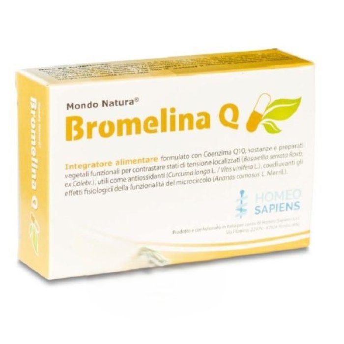 Bromedi Integratore Alimentare 20 Capsule a Base di Bromelina e Diosmina per Circolazione e Drenaggio dei Liquidi
