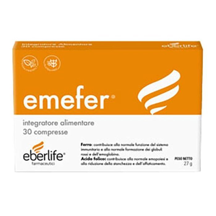 Monafer 30 Compresse Integratore di Ferro per Stanchezza Fisica e Mentale e Supporto alla Normale Formazione di Emoglobina